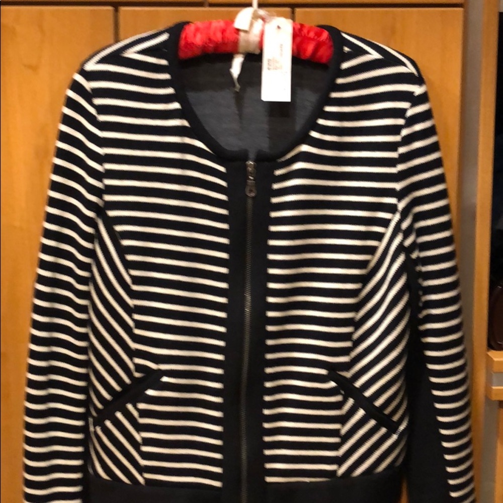 Jacket, Sweater Material With Lining, Pockets - image 1